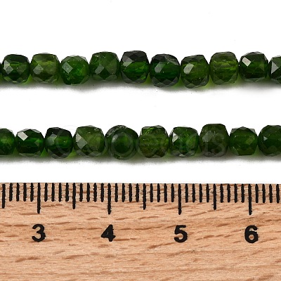 Natural Green Diopside Beads Strands G-F799-D01-01-1