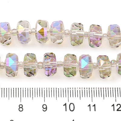 Transparent Electroplate Glass Beads Strands EGLA-P062-01A-HR03-1