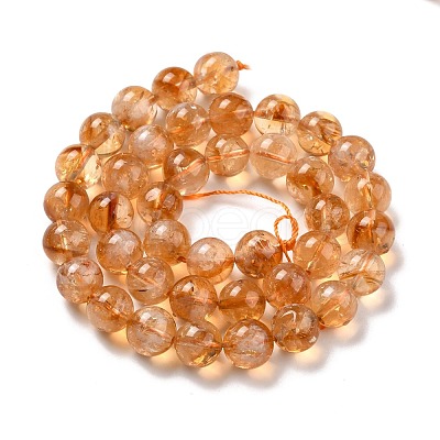 Natural Citrine Bead Strands G-P466-01B-1