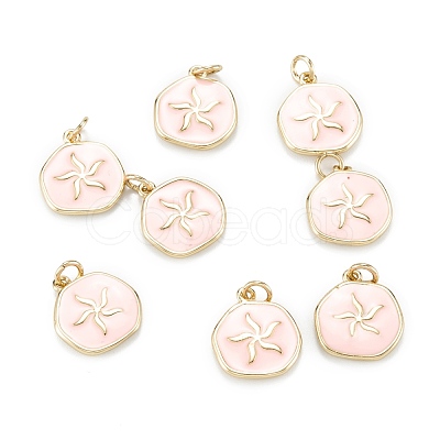 Brass Enamel Pendants KK-A155-11G-1