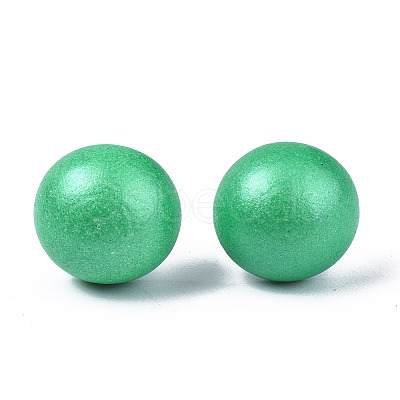 Pearlized Half Round Schima Wood Earrings for Girl Women EJEW-N048-001-06-1