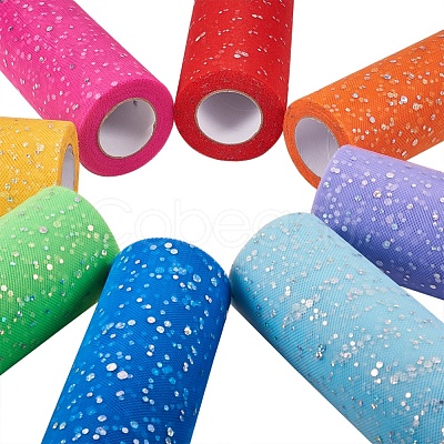 Glitter Sequin Deco Mesh Ribbons OCOR-BC0008-35-1