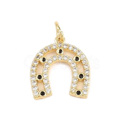 Brass Micro Pave Cubic Zirconia Pendants KK-H273-40G-02-1
