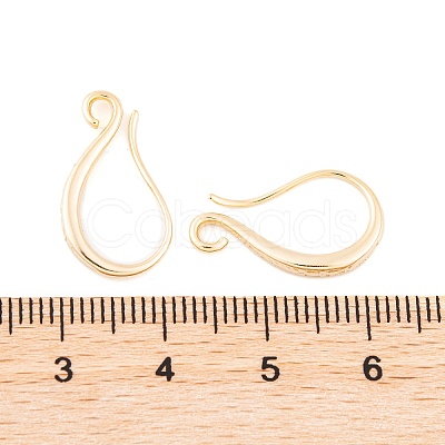 Rack Plating Eco-friendly Brass Earring Hooks KK-D075-11G-RS-1