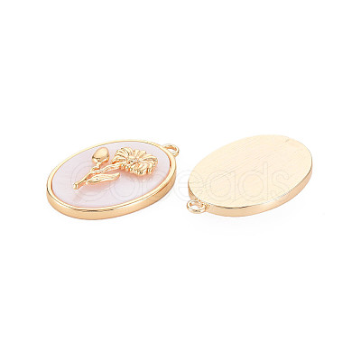 Brass Birth Floral Pendants KK-S364-290-1