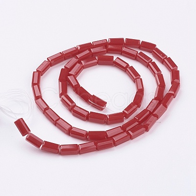 Opaque Glass Beads Strands EGLA-E008-3x6mm-05-1