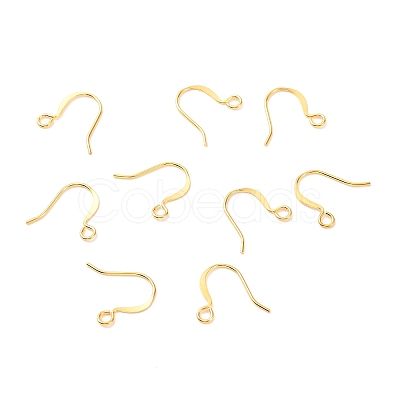 Brass Earring Hooks X-KK-F824-012G-1