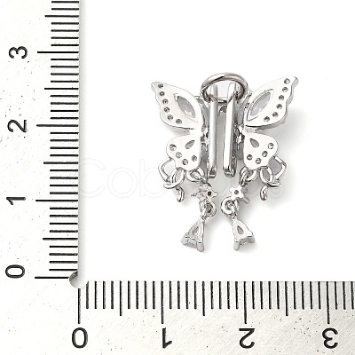 Brass Micro Pave Cubic Zirconia Slide Charms KK-G503-37P-03-1