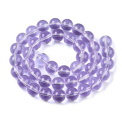 Transparent Glass Beads Strands GLAA-T032-T10mm-01-1
