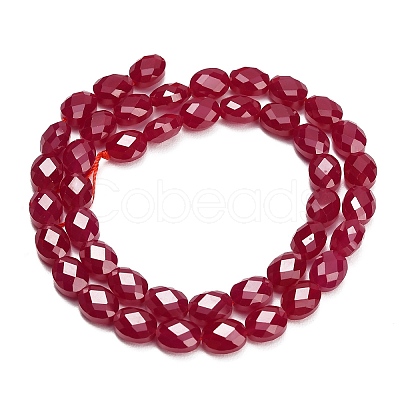 Lab Grown Red Corundum Beads Strands GG-CBAC488-01D-1