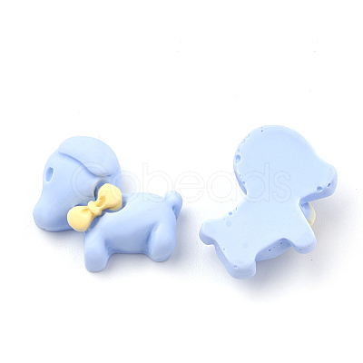 Opaque Resin Puppy Cabochons CRES-S304-63-1