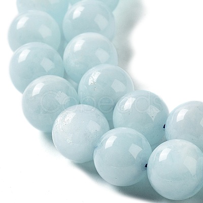 Round Grade AB Natural Aquamarine Bead Strands G-F289-01-12mm-1