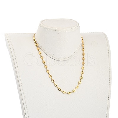 304 Stainless Steel Coffee Bean Chain Necklaces NJEW-JN03046-1