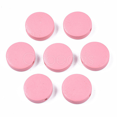 Painted Natural Poplar Wood Beads WOOD-S045-063A-06-1