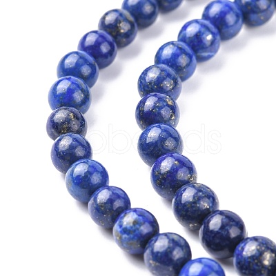 Natural Lapis Lazuli Beads Strands X-G-G099-6mm-7-1
