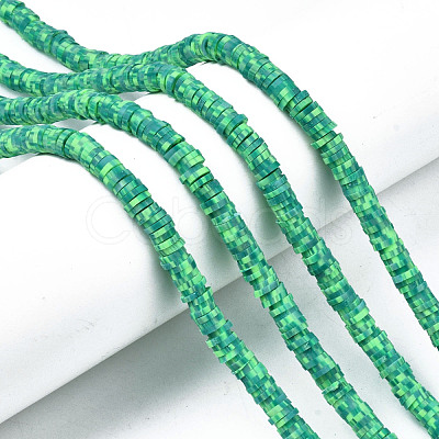 Handmade Polymer Clay Beads Strands CLAY-R089-6mm-167-1