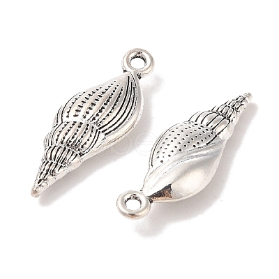Spiral Shell Tibetan Style Alloy Pendants TIBEP-R344-40AS-LF-1