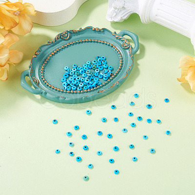 100Pcs Afghan Synthetic Turquoise Beads G-TA0003-39-1