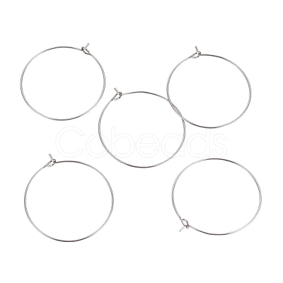 316L Surgical Stainless Steel Hoop Earring Findings STAS-G130-03P-30MM-1