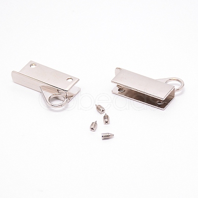 Zinc Alloy Bag Lock Catch Clasps PALLOY-WH0088-12P-1