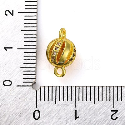 Brass Micro Pave Clear Cubic Zirconia Connector Charms KK-A230-06D-G-1