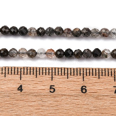 Natural Black Rutilated Quartz Beads Strands LS-G-RM250104-C3-1