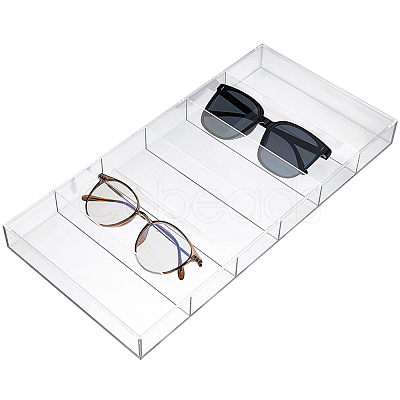 6-Slot Acrylic Sun Glasses Storage Tray ODIS-WH0025-235-1