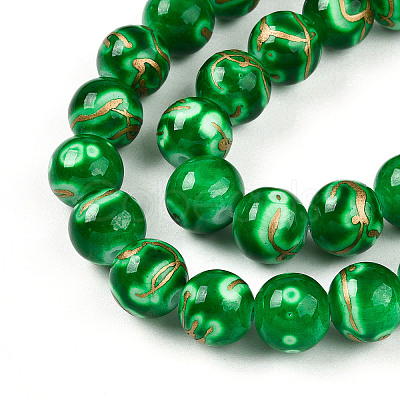 Baking Paint Glass Beads X1-DGLA-N010-10mm-04-1