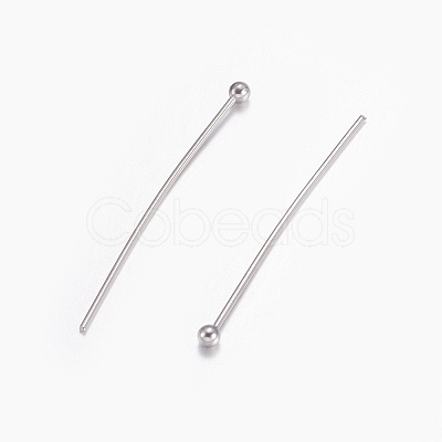 Tarnish Resistant 304 Stainless Steel Ball Head Pins S-STAS-O105-04-0.6x25-1