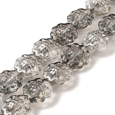 Transparent Electroplate Glass Beads Strands GLAA-G098-04-1