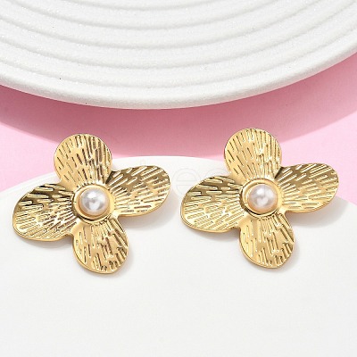 201 Stainless Steel Stud Earrings EJEW-D354-08G-06-1