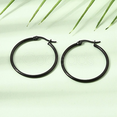 201 Stainless Steel Hoop Earrings SA-CBA4A0D-16EB-B-1