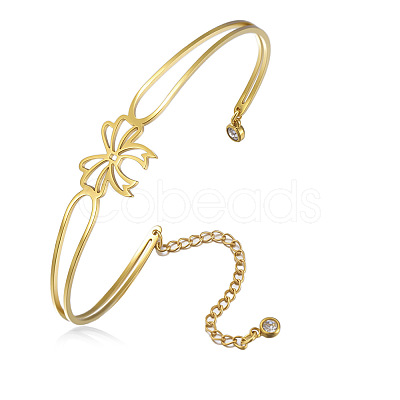 304 Stainless Steel Cuff Bangles for Women FS-WG13D36-02-1