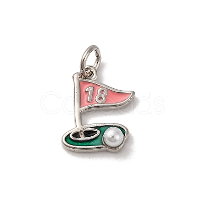Brass Enamel Charms X-KK-Q098-37G-B-1