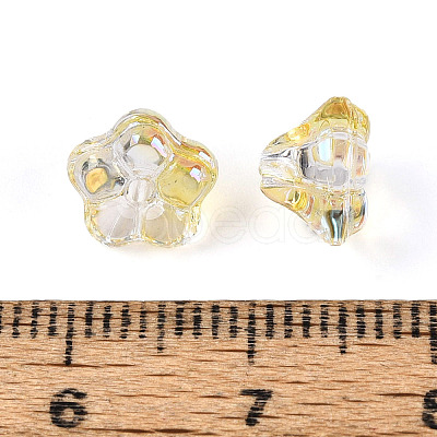 Electroplate Transparent Glass Beads Strands EGLA-N055-03A-10-1