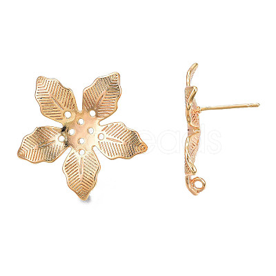 Brass Stud Earring Findings KK-N232-332LG-1
