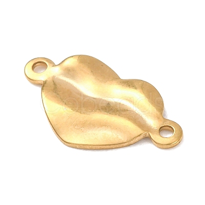 304 Stainless Steel Textured Links Connector Charms STAS-K302-02E-G-1