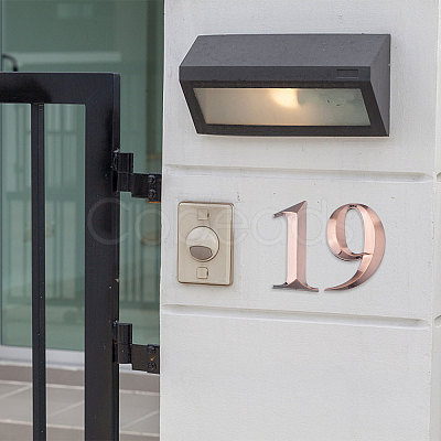 10Pcs 10 Styles 3D Digits ABS Plastic Room Number Plaque FIND-GL0001-47-1