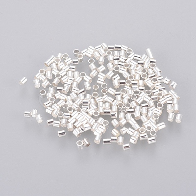 1700pcs 1.5mm Brass Tube Crimp End Beads X-E001-S-1