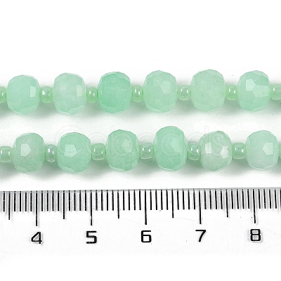 Natural Dyed White Jade Beads Strands G-H057-A22-11-1