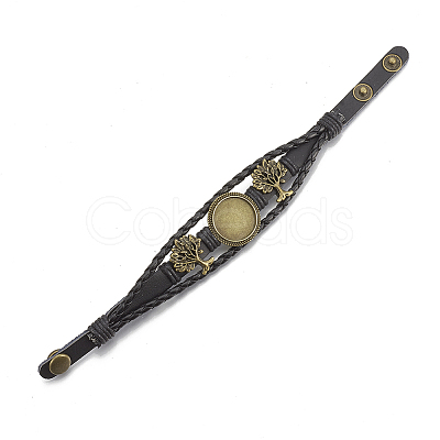 Imitation Leather Bracelet Making MAK-R024-03-1
