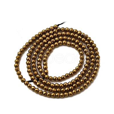 Electroplated Synthetic Non-magnetic Hematite Beads Strands G-H001-51B-1