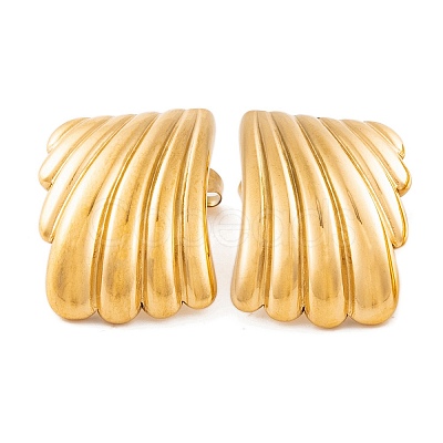 Ion Plating(IP) 304 Stainless Steel Stud Earrings for Women EJEW-L272-032G-01-1