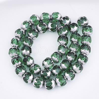 Electroplate Glass Beads Strands X-EGLA-T019-02E-1