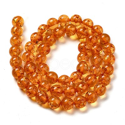 Resin Imitation Amber Beads Strands X-RESI-Z017-01B-1