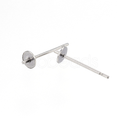Tarnish Resistant 304 Stainless Steel Stud Earring Findings X-STAS-D448-089P-4mm-1