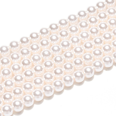 Baking Paint Pearlized Glass Pearl Bead Strands HY-N002-3mm-A11-1
