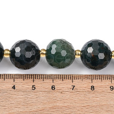 Natural Moss Agate Beads Strands G-C249-A25-16MM-1