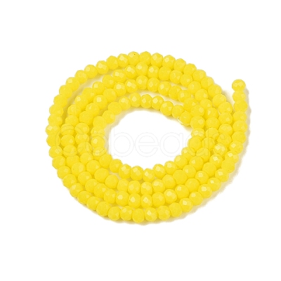 Opaque Solid Color Imitation Jade Glass Beads Strands EGLA-A044-P1mm-D04-1