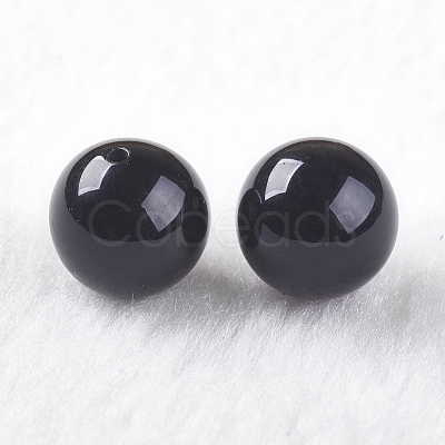 Natural Black Onyx Beads G-K275-13-10mm-1